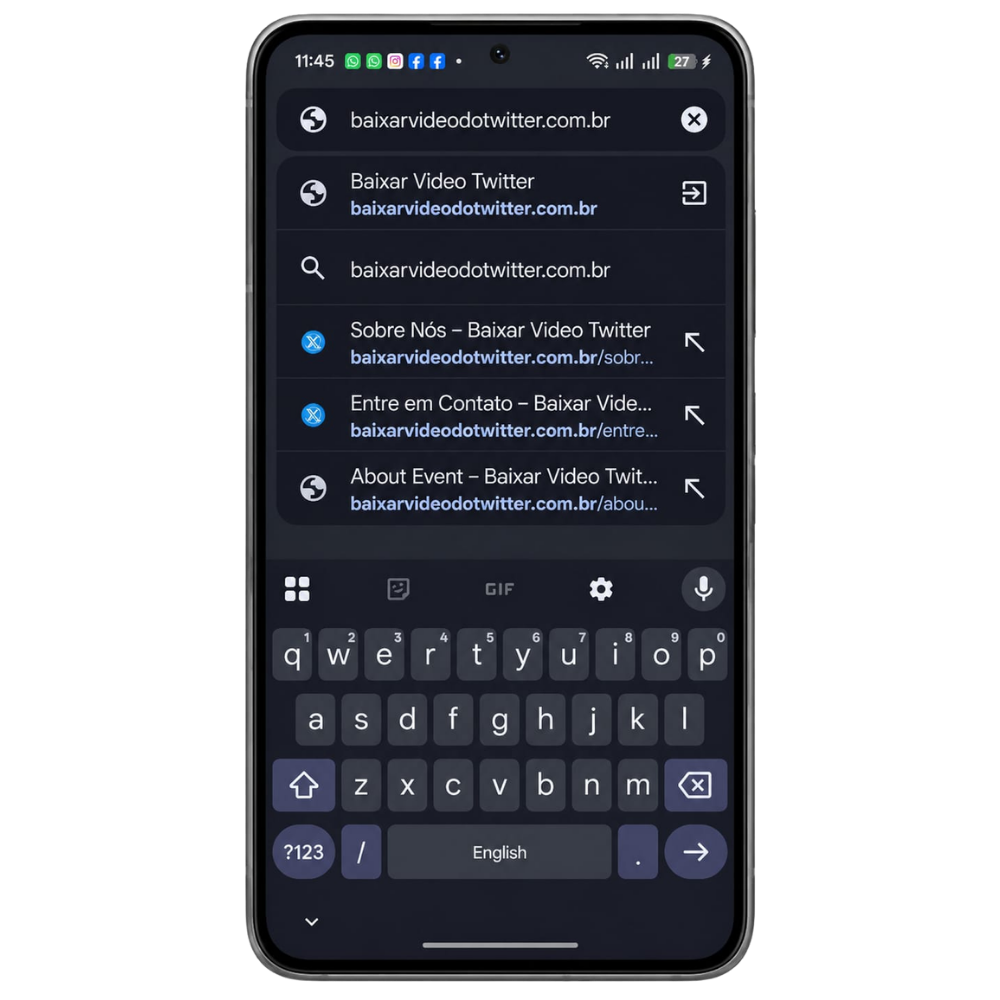 Passo 3 Baixar Vídeos do Twitter no Android