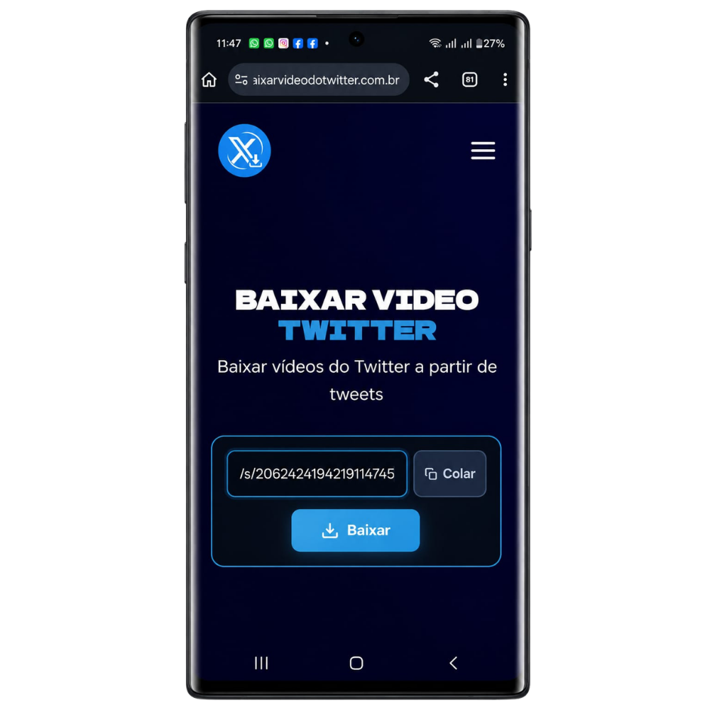 Passo 4 Baixar Vídeos do Twitter no Android