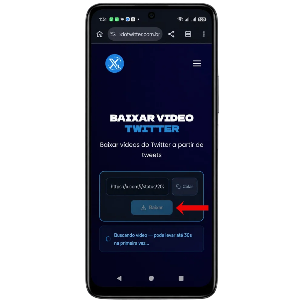 Passo 4 baixar áudio do Twitter em MP3