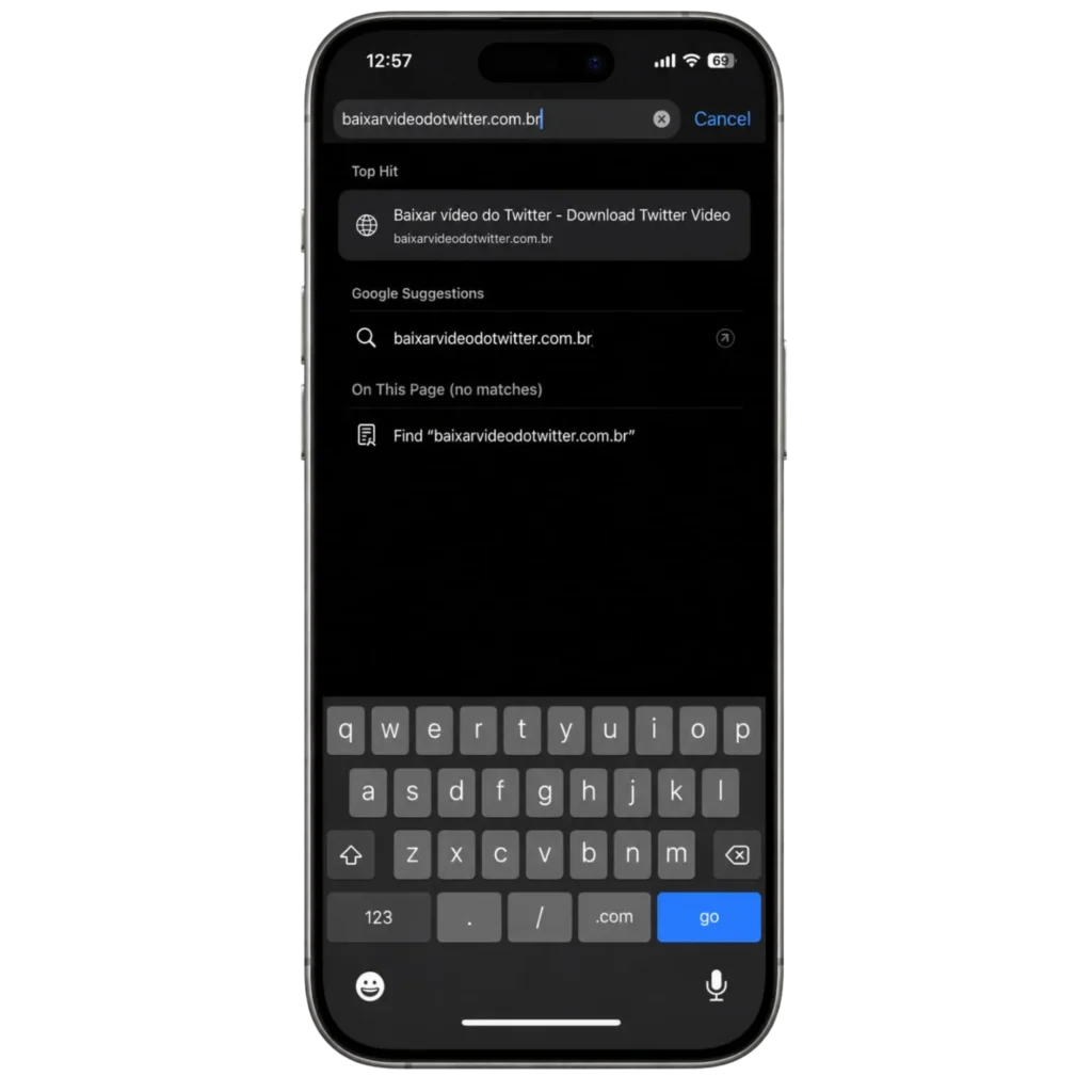 Passo 4 baixar vídeos do Twitter no iPhone