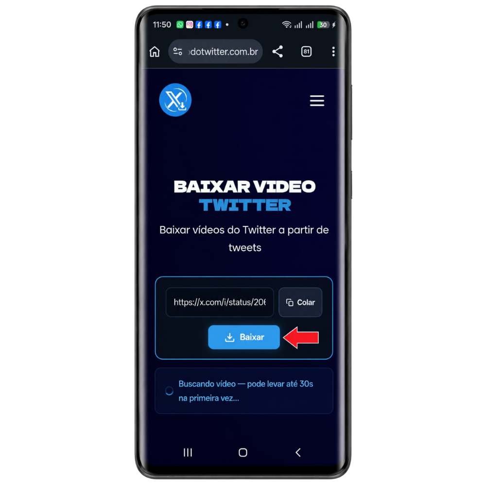 Passo 5 Baixar Vídeos do Twitter no Android